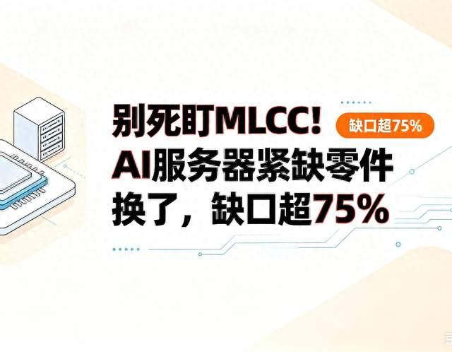 别死盯MLCC！AI服务器紧缺零件换了，缺口超75%