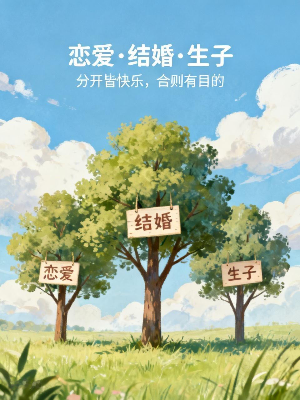 谈恋爱就是谈恋爱！结婚就是结婚，生孩子就是生孩子，这些事情如果分开做，每一件都是