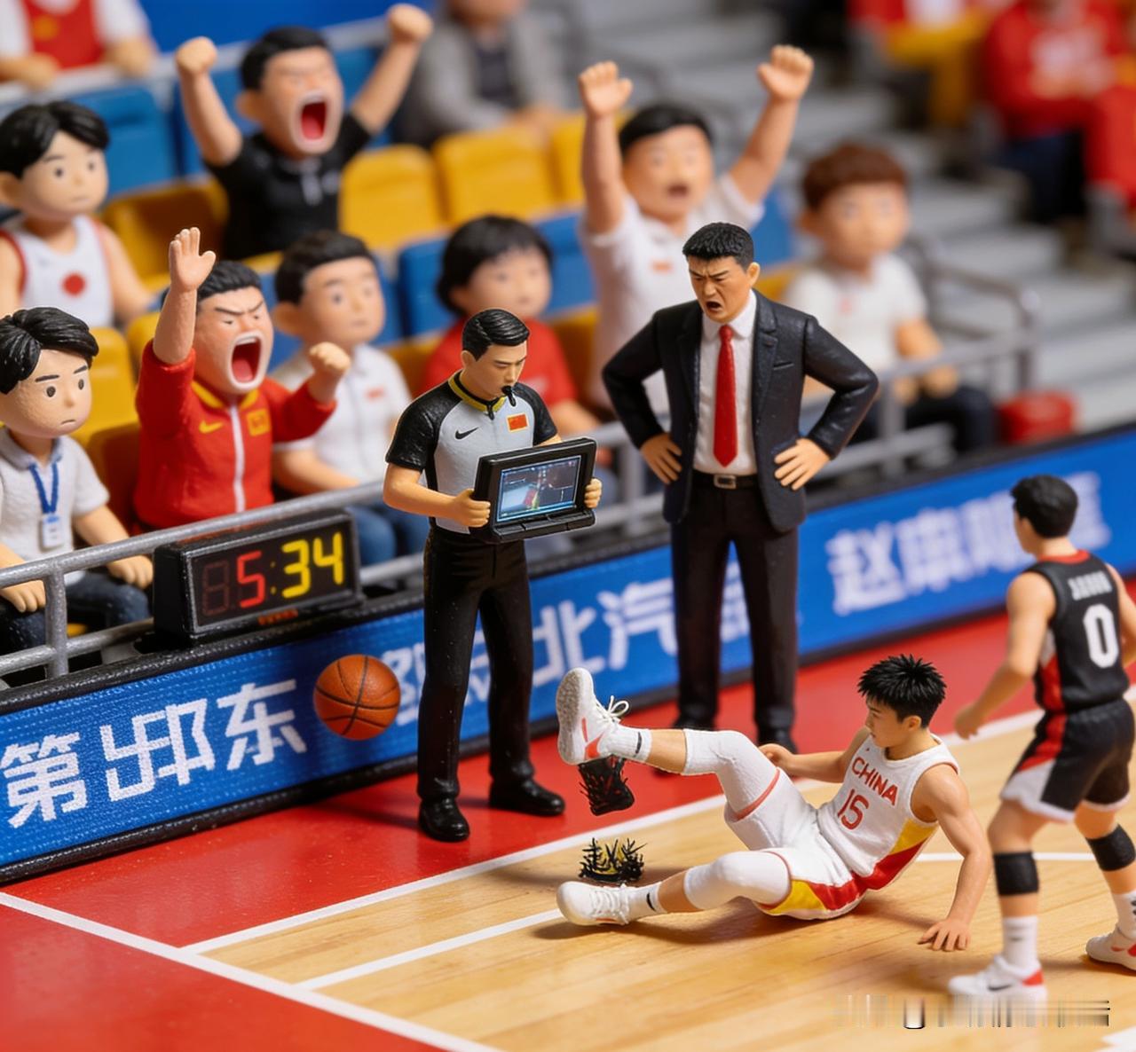 上头条聊CBA 离谱！日本队绊人毫无收敛，裁判反倒给郭士强一个T，这也太黑了！