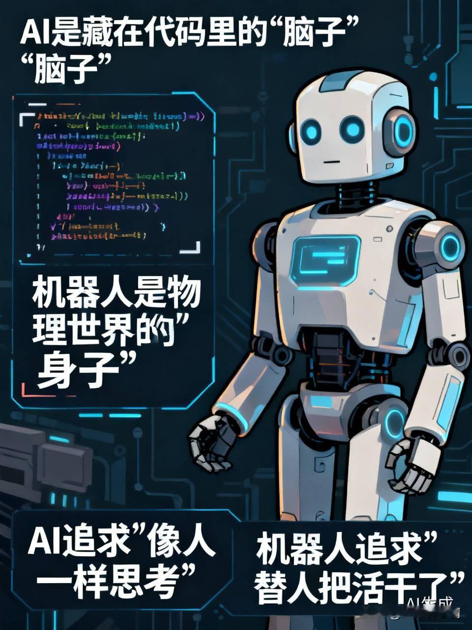 人工智能和机器人，压根是两码事。

很多人以为AI就是机器人，其实错了。AI是藏