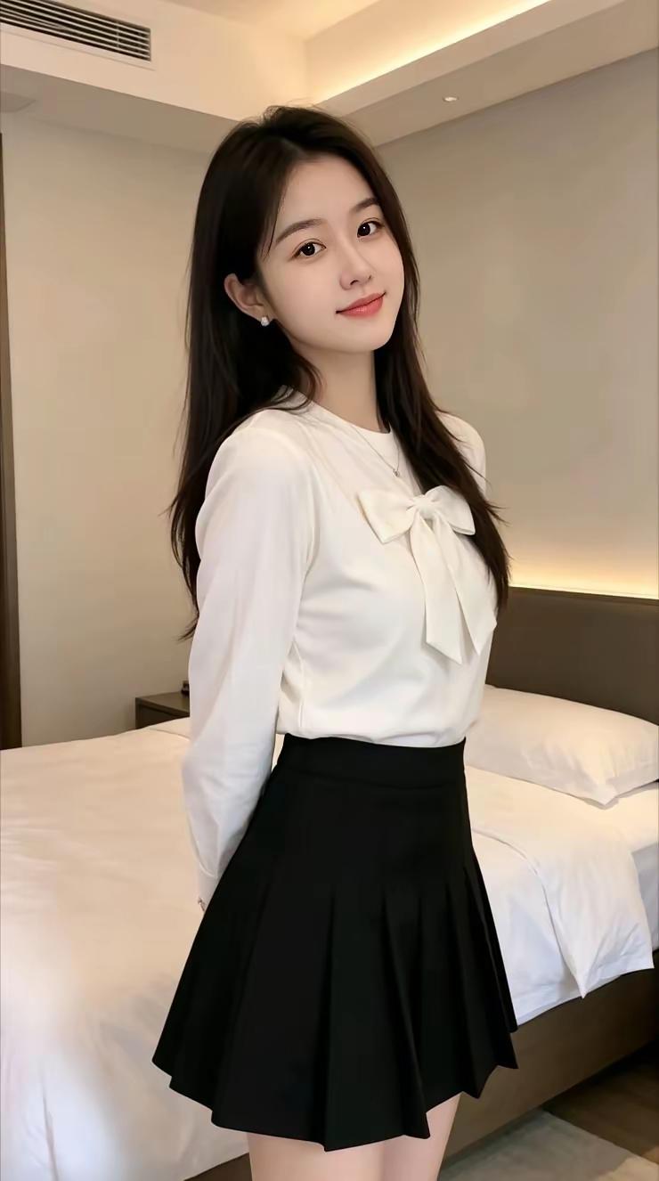 简约优雅，黑白配穿搭，清新自然，气质满满！