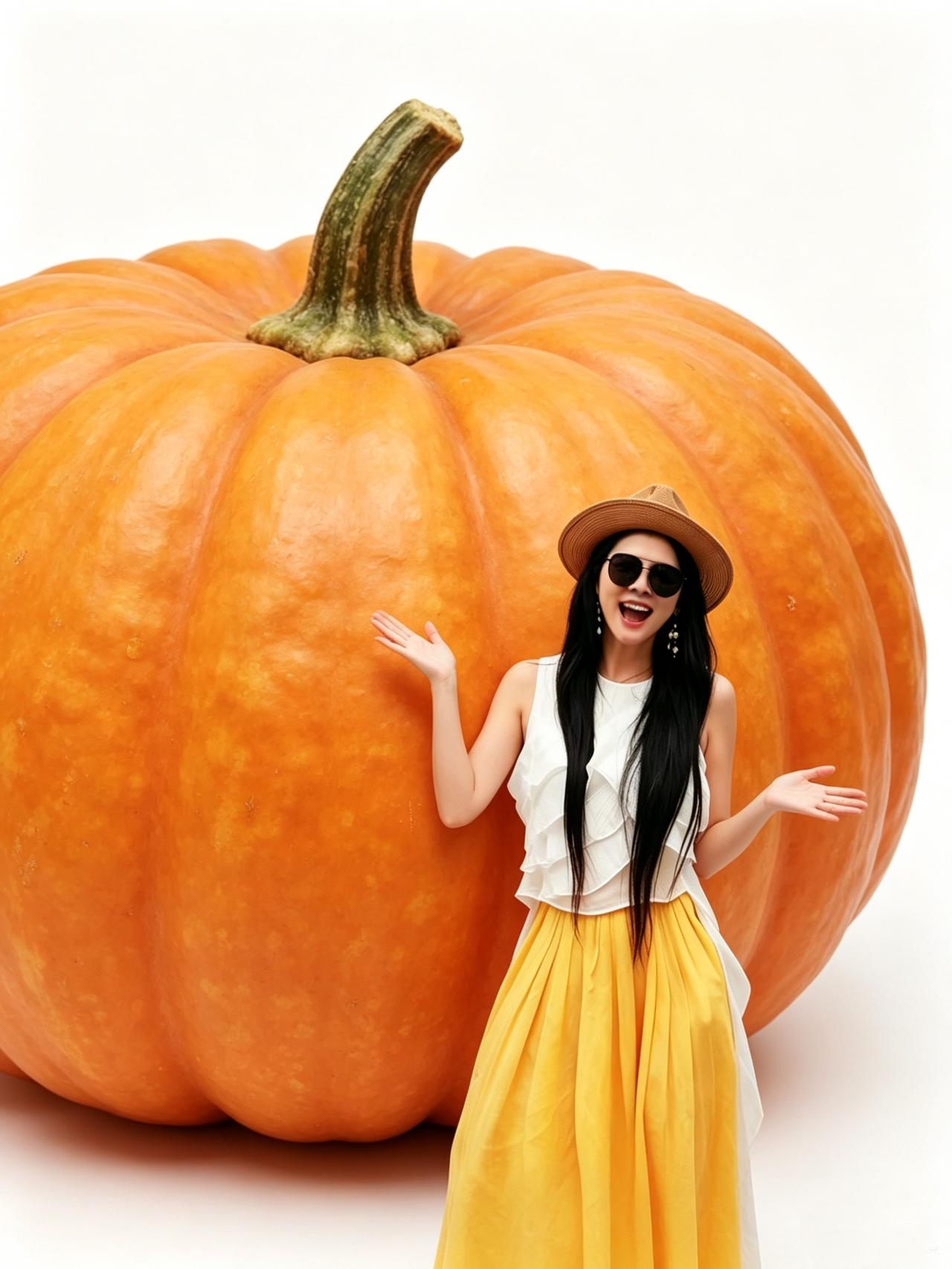 你见过比人还高的南瓜吗？🎃

150斤，1元起拍！这哪是南瓜，简直是巨无霸界的