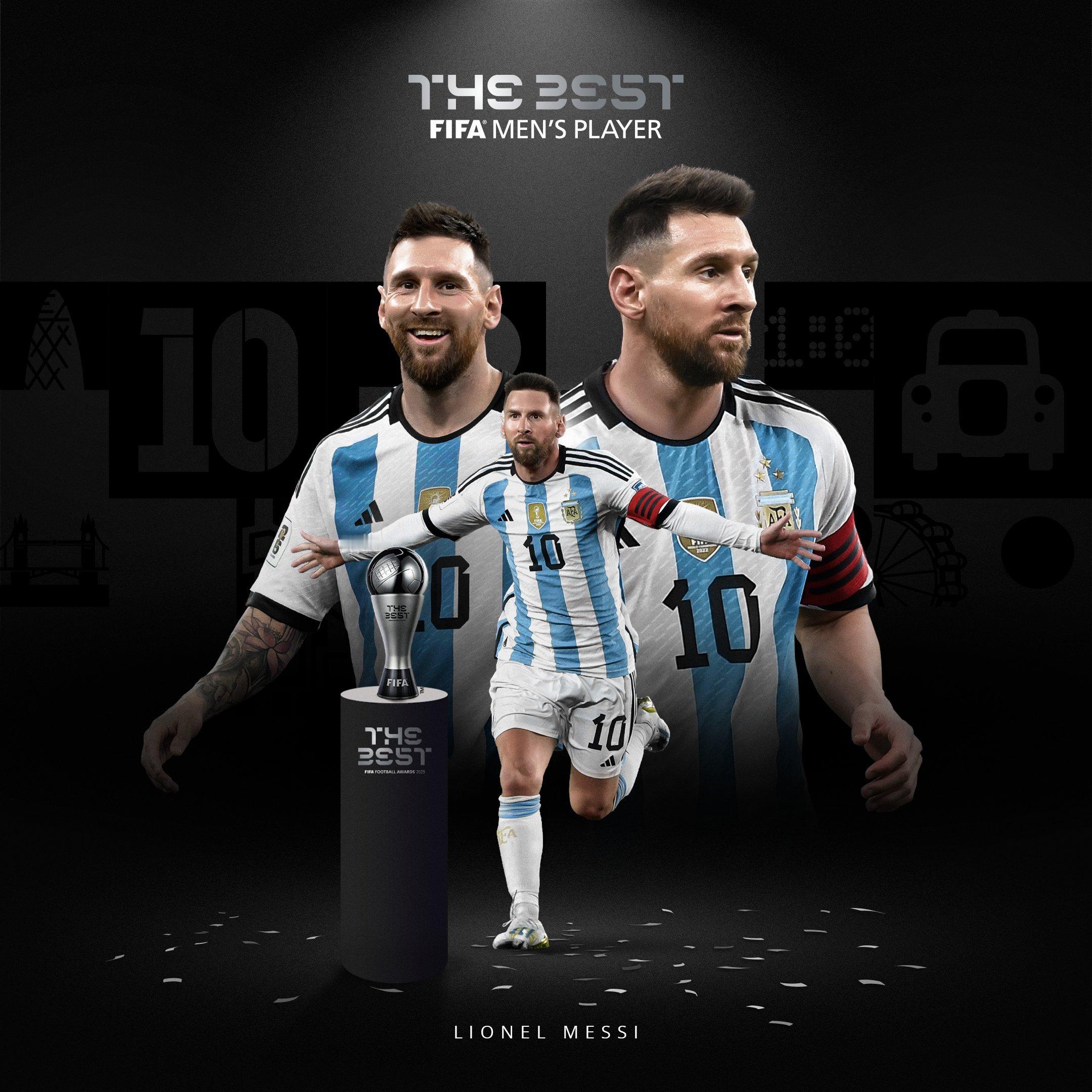 #梅西当选FIFA年度最佳球员##梅西蝉联世界足球先生# FIFA年度颁奖典礼在