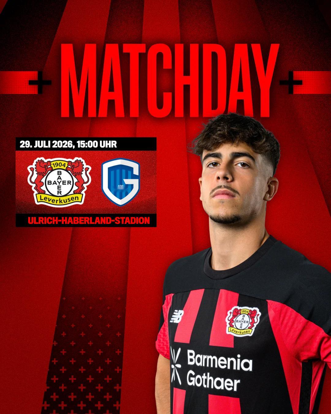 🖤❤️目标三连胜！🔥季前备战期热身赛⚔️拜耳04勒沃库森🆚亨克⏰北京时间7