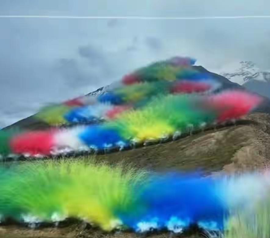 蔡国强在喜马拉雅山脉的烟火秀，耗资巨大、场面惊人。官方称已报备且不在保护区，并无