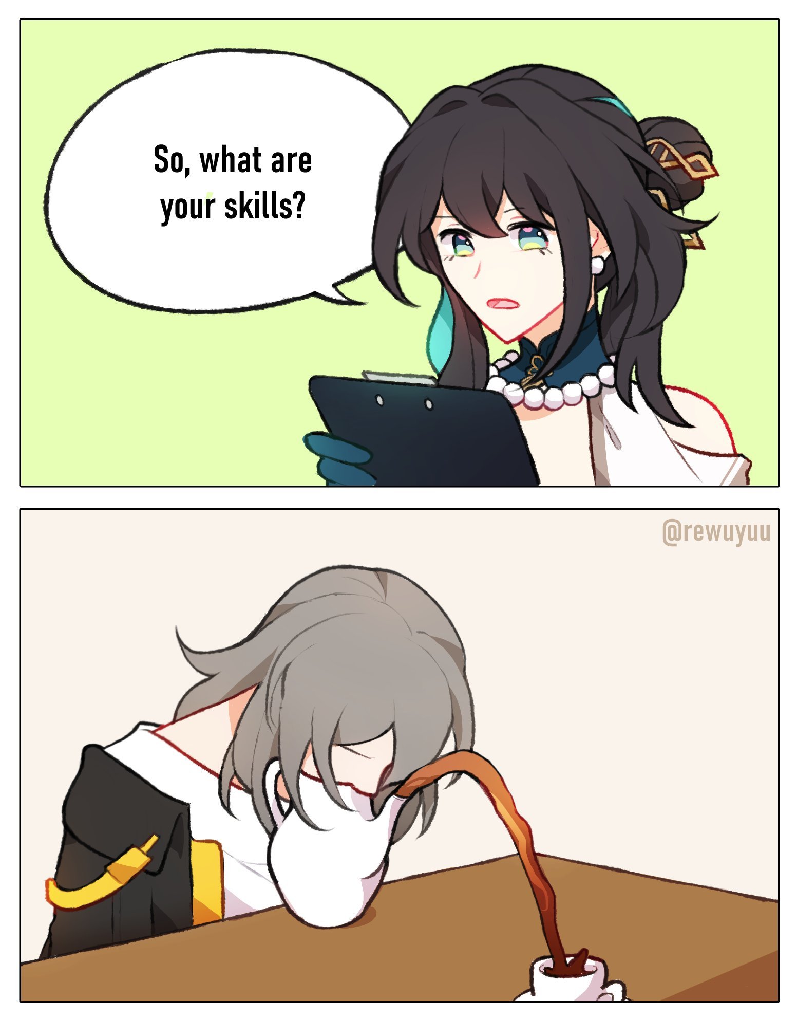 “你有什么特长吗？”Twitter：rewuyuu（rewyu） ​​​