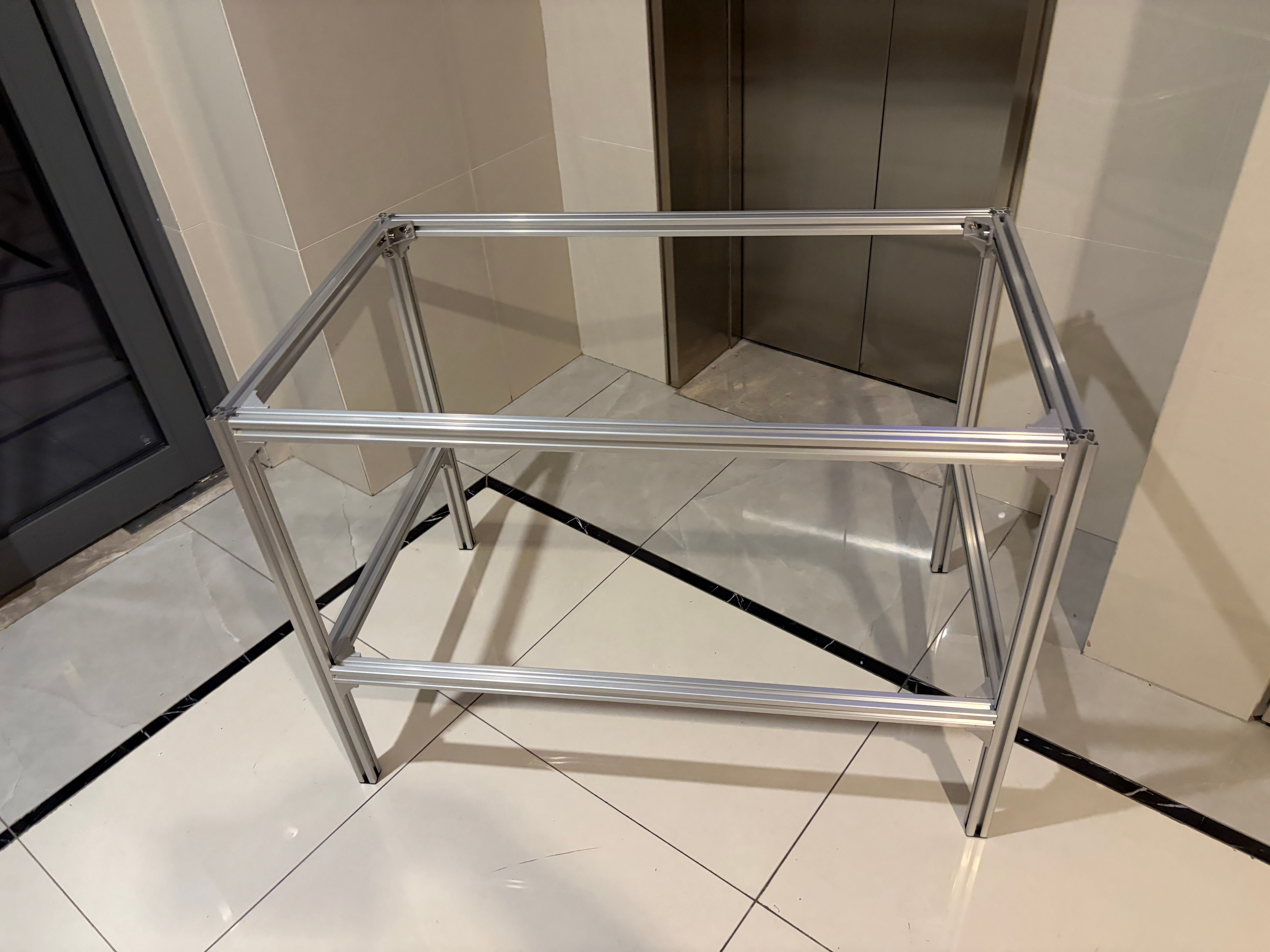 书房缺个小架子，需要定制这玩意必须自己DIY呀算好数据，列好铝型材清单定料，买角