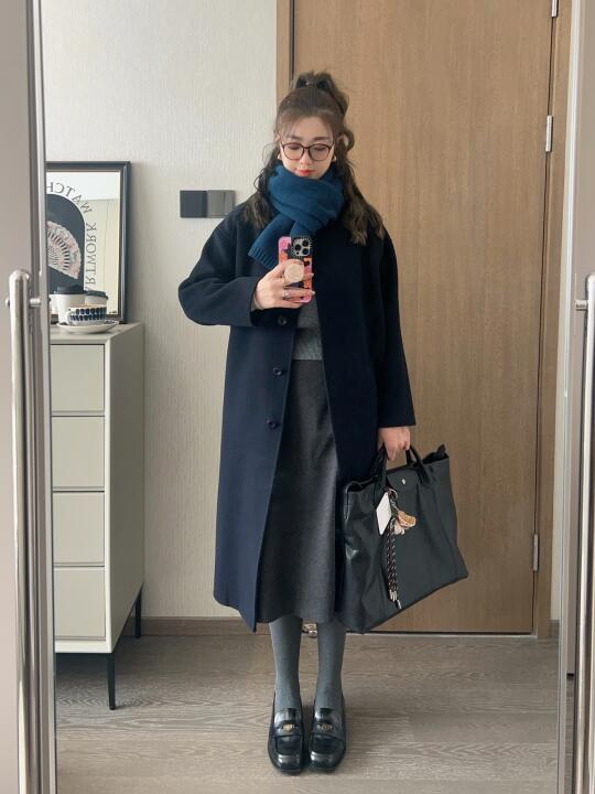 这套也太韩剧女主了叭！大衣就是通勤的神！