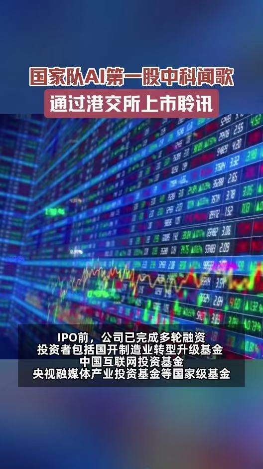 国家队AI第一股通过上市聆讯中科院科研团队打造AI国家队主体顺利通过港股聆讯，集