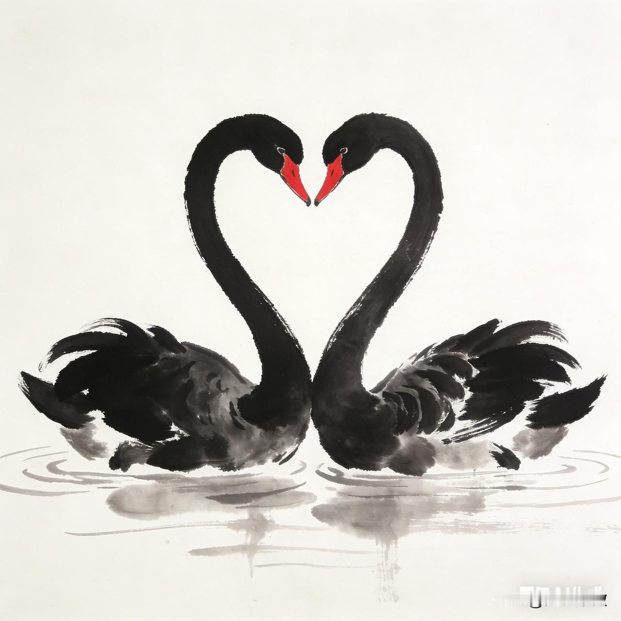 分享冬日壁纸不离不弃的黑天鹅