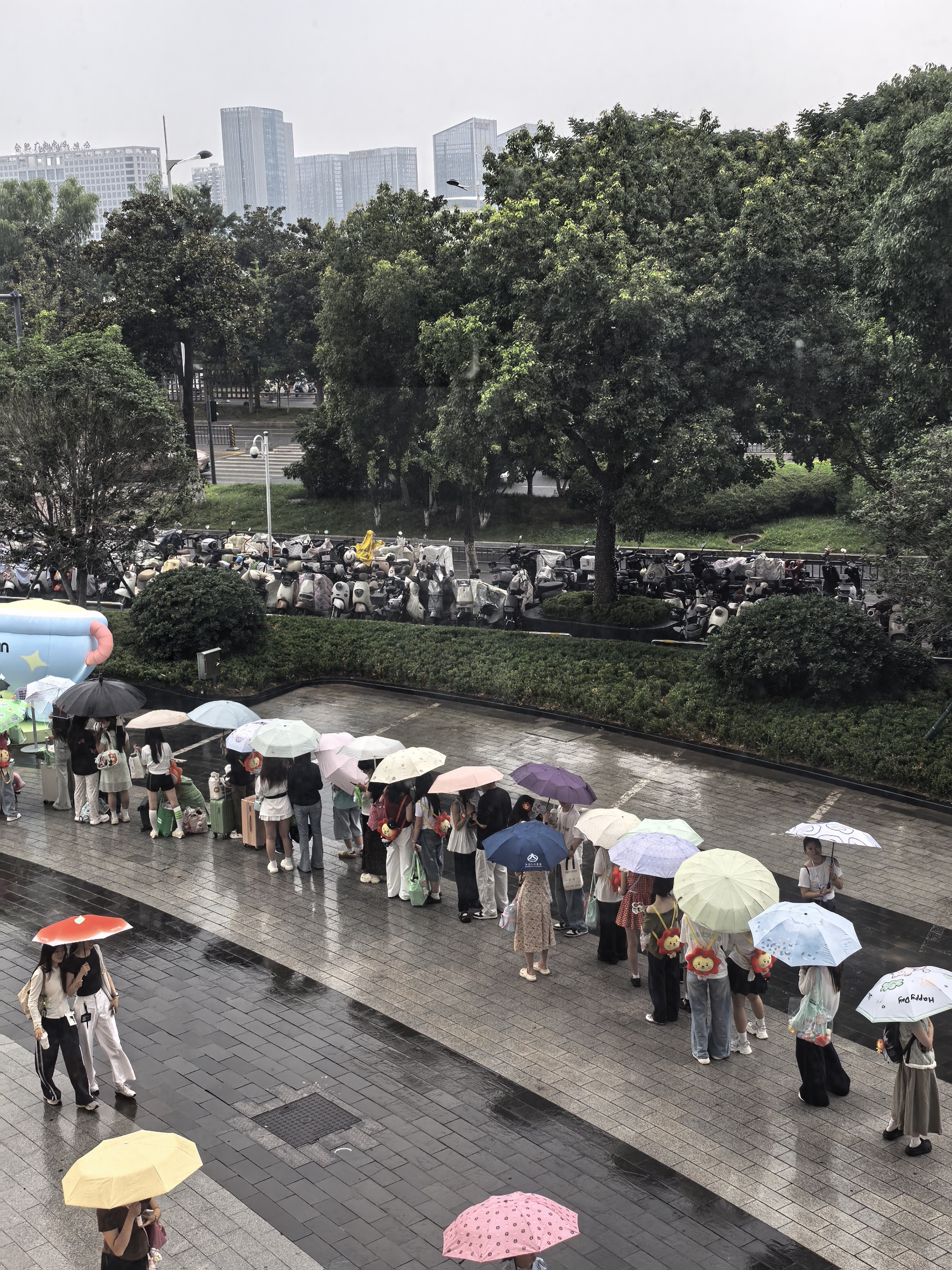 坐标in77，王源粉丝冒雨排队拍照 合肥