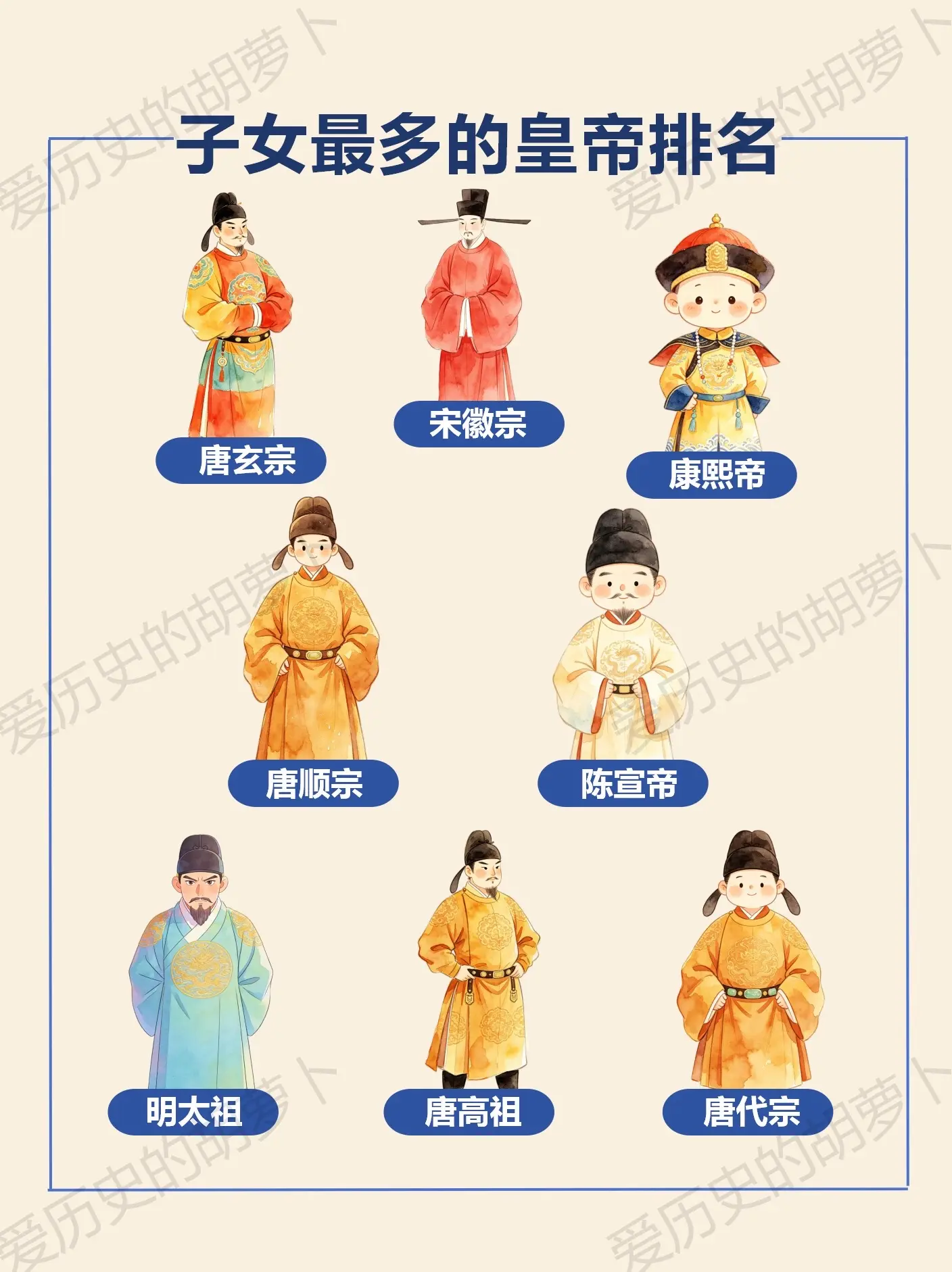 一颗眼角黑痣，为何困住她的半生？南朝陈帝王，正史记载42子，女儿数十位...