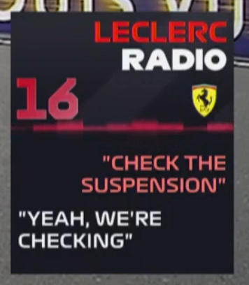 勒克莱尔：检查一下悬挂车队：We are checkingF12025F1阿塞拜