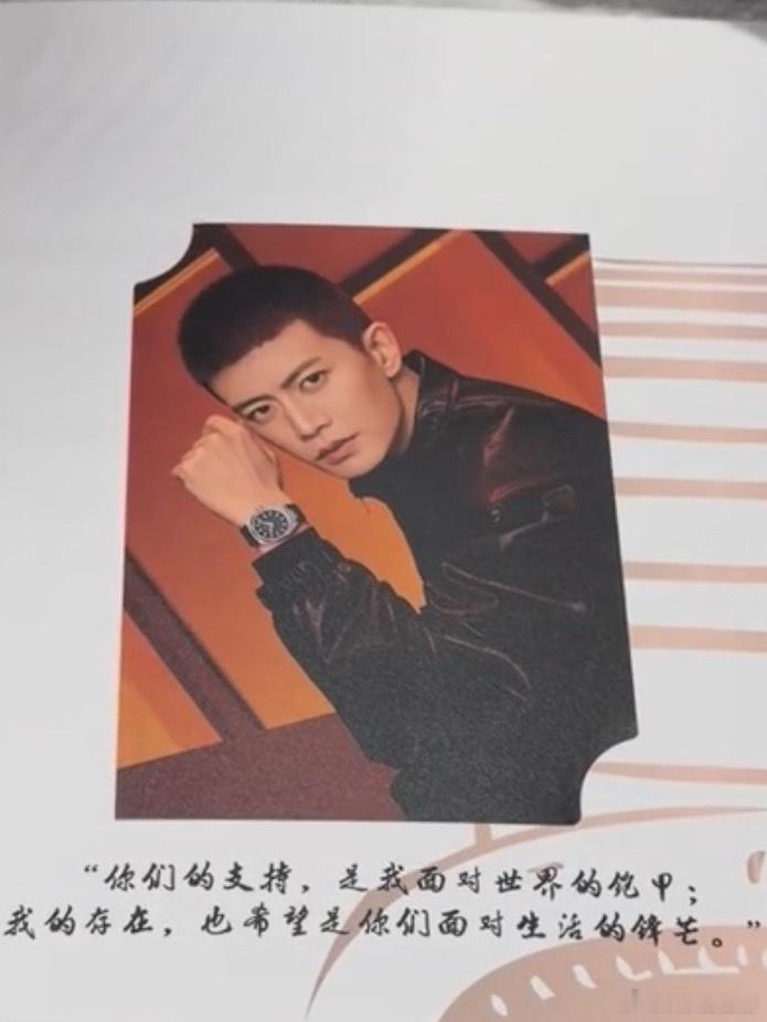 「你们的支持，是我面对世界的盔甲；我的存在，也希望是你们面对生活的锋芒。」 