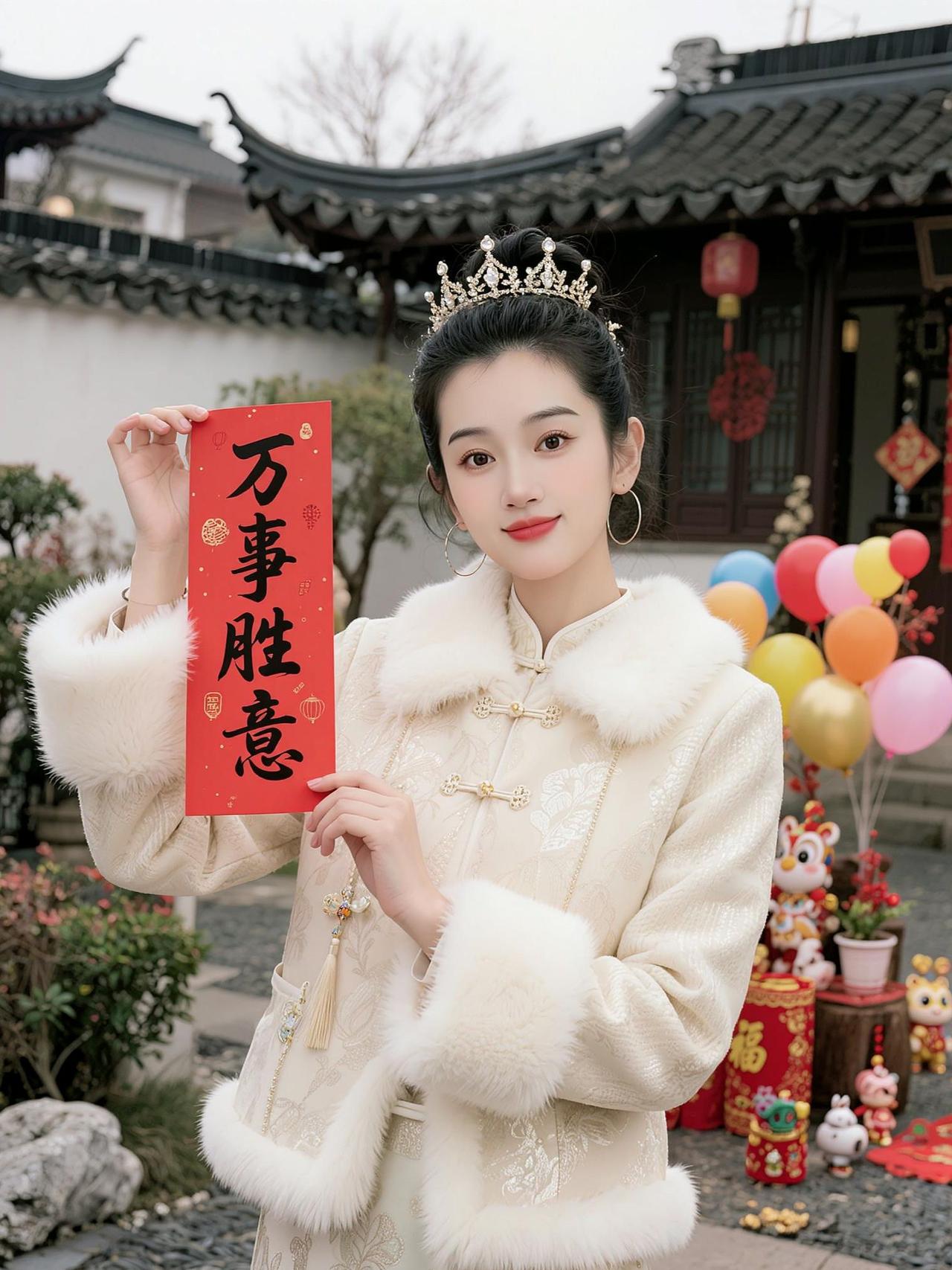 AI中式新年写真 AI中式新年写真 抖音ai创作 抖音玩法合伙人计划。