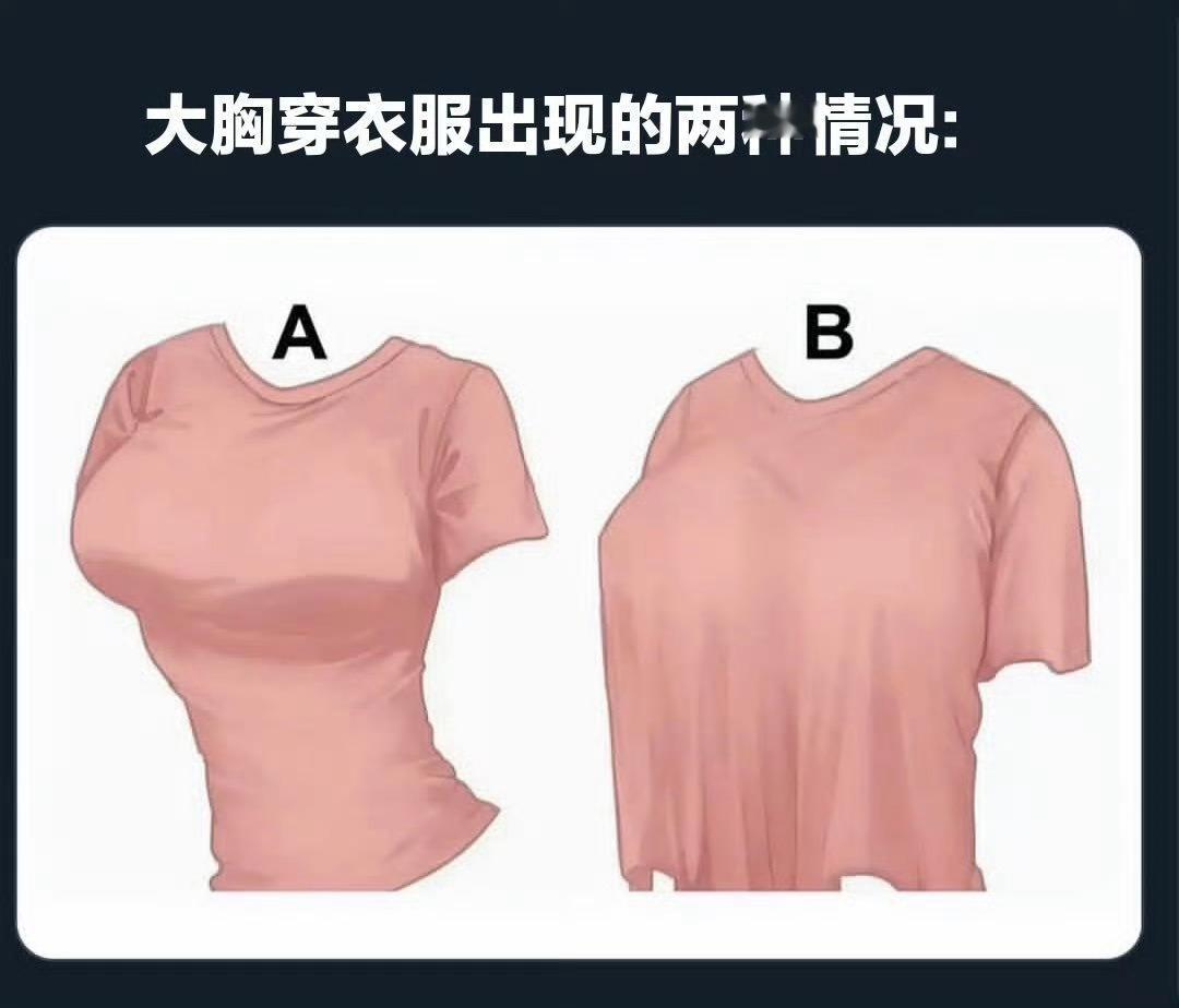 大胸穿衣服出现的两种情况： ​​​
