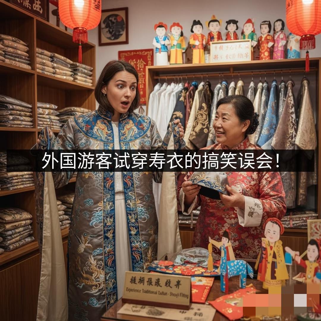 在中国只有逝者才穿的寿衣，居然被来旅游的老外当成潮牌抢着买！
 
他们哪懂这衣服