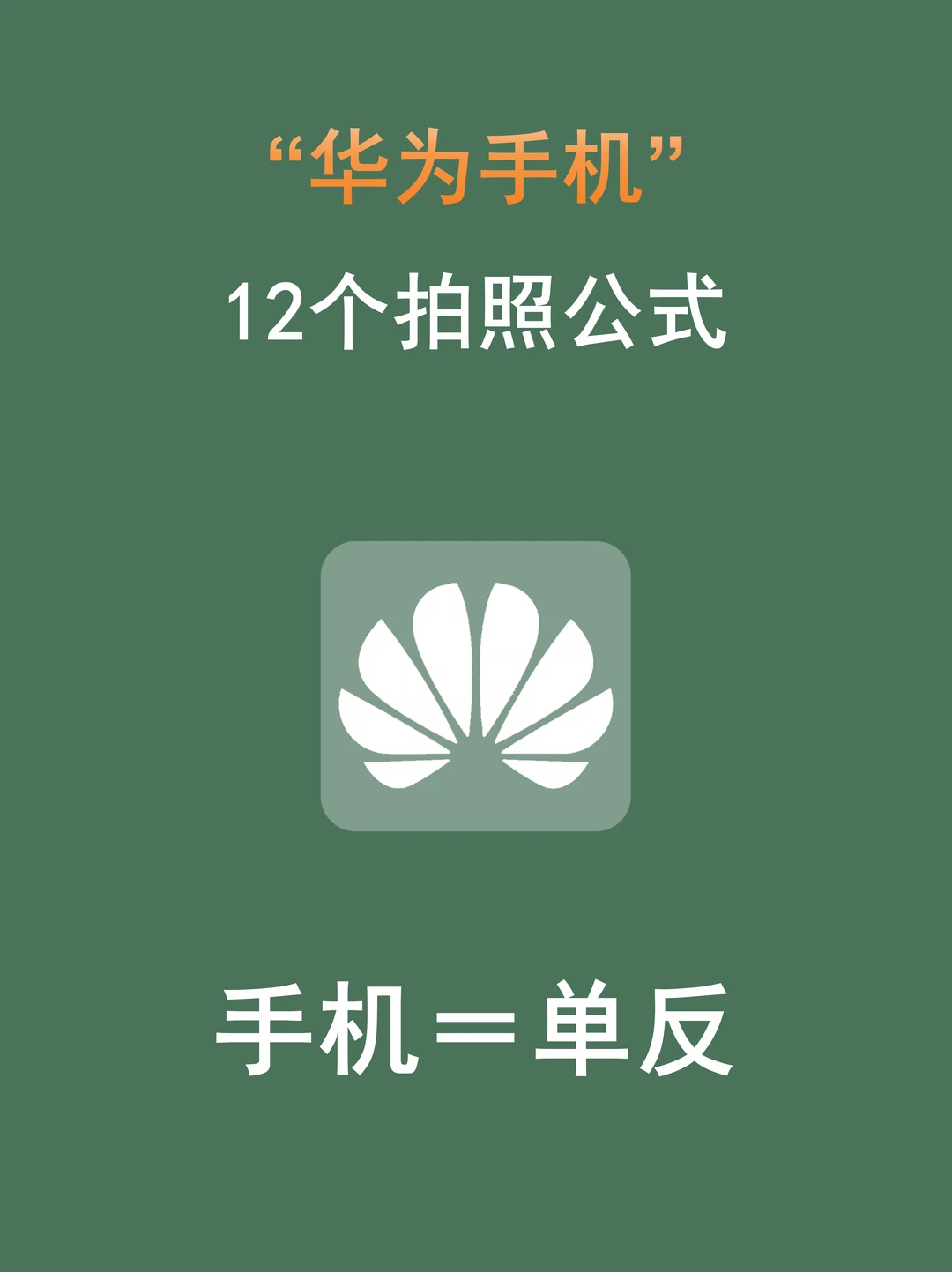 华为手机常用12个拍照公式，这样拍绝绝子❗
