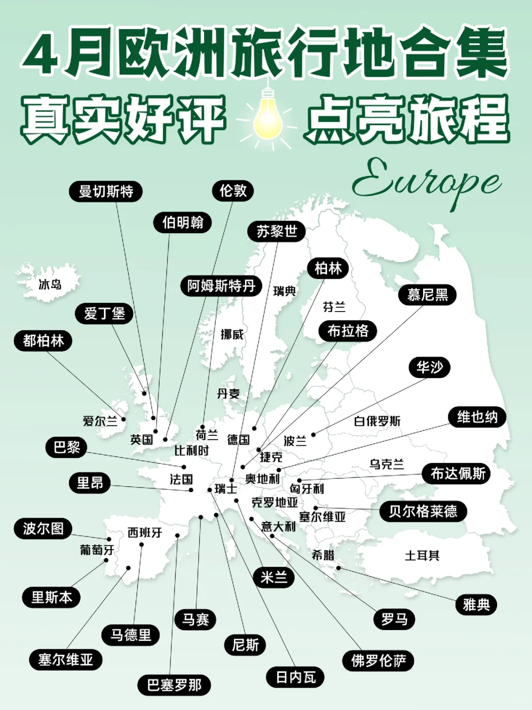 🧩快帮行｜4月欧洲旅行地分享🚗好评大合集‼️