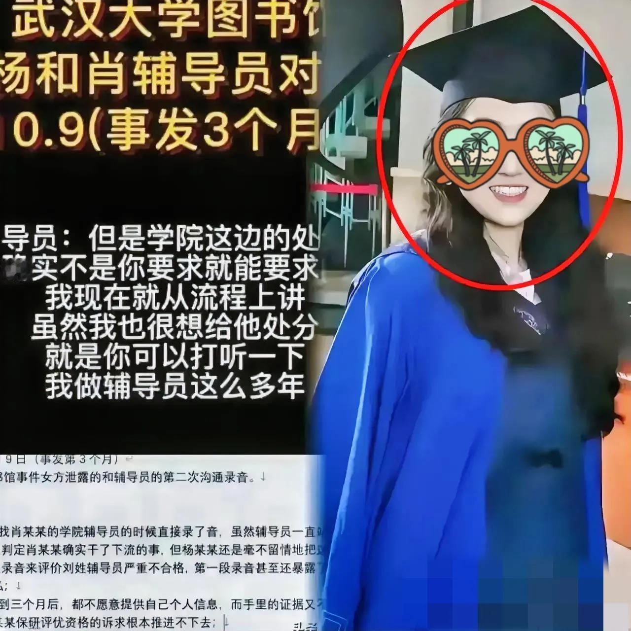 听完武大的这段录音，我才明白，有些辅导员的嘴，比校门口的八卦摊还碎。
   法院