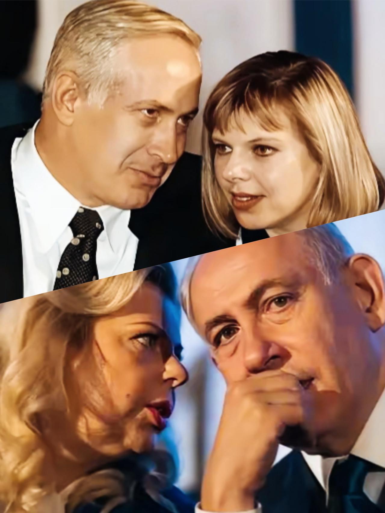 内塔尼亚胡和妻子的眼神看起来是不是非常有默契啊？
内塔尼亚胡和妻子在交流什么话题