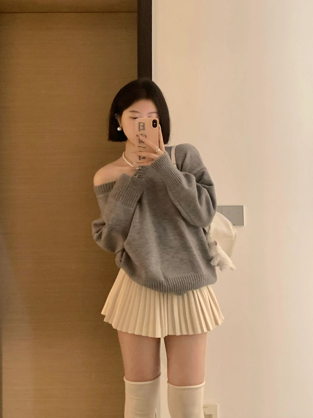 165/120 微胖穿搭 灰白色系氛围感穿搭