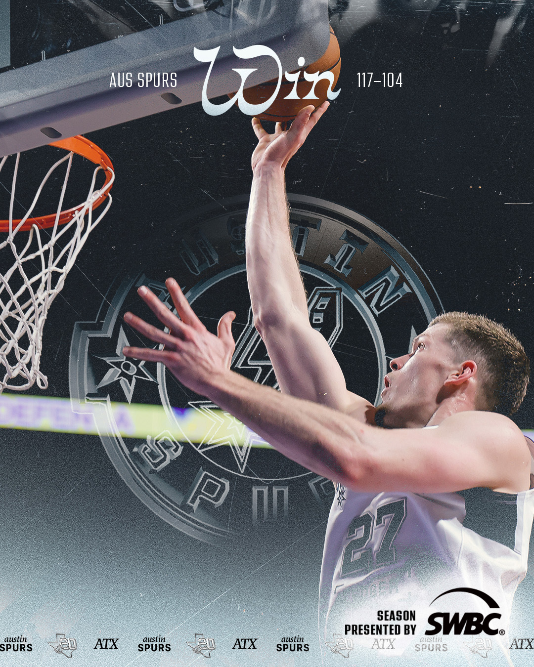 6连胜！战绩来到11胜1负！奥斯汀马刺107-104客场再胜墨西哥城船长队🎉奥