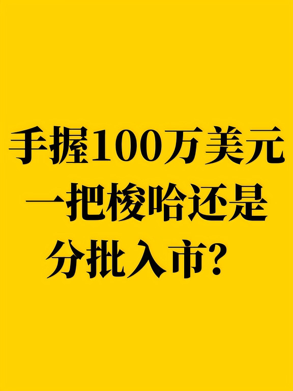 手握100万美元，一把梭哈还是分批入市？