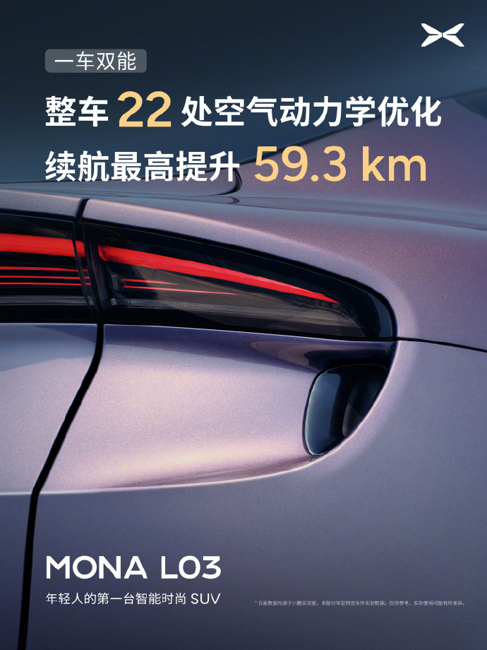 【7 月 2 日中国首秀，小鹏 MONA L03 纯电版续航最高 625 km】