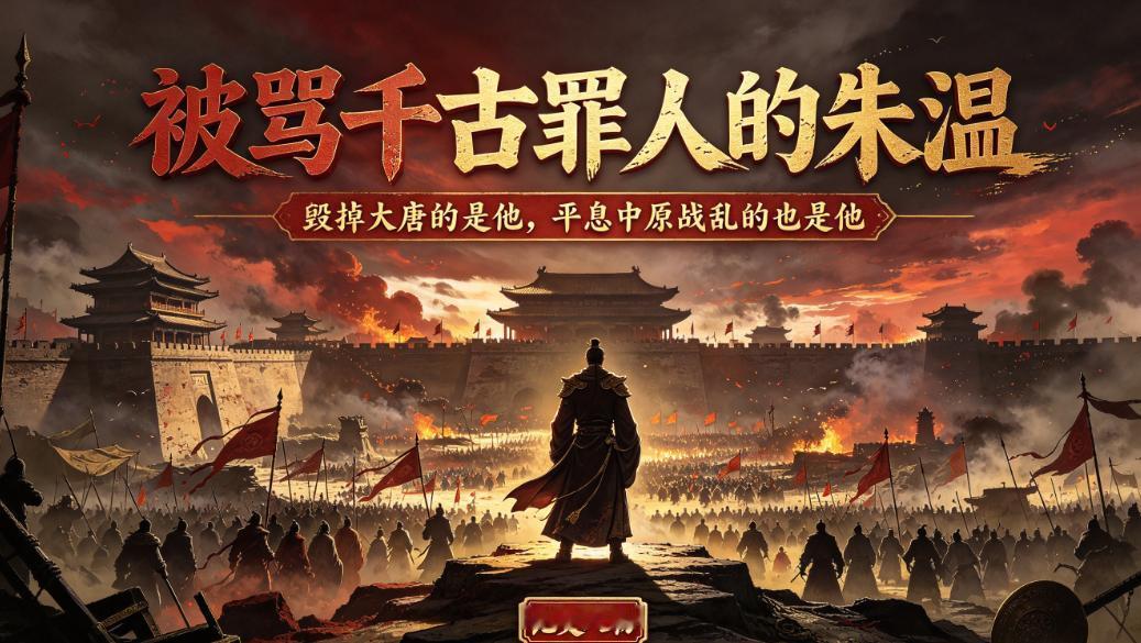 提到朱温，很多人第一反应就是：
弑君篡唐、荒淫残暴的乱世奸雄。
千百年来，他被钉