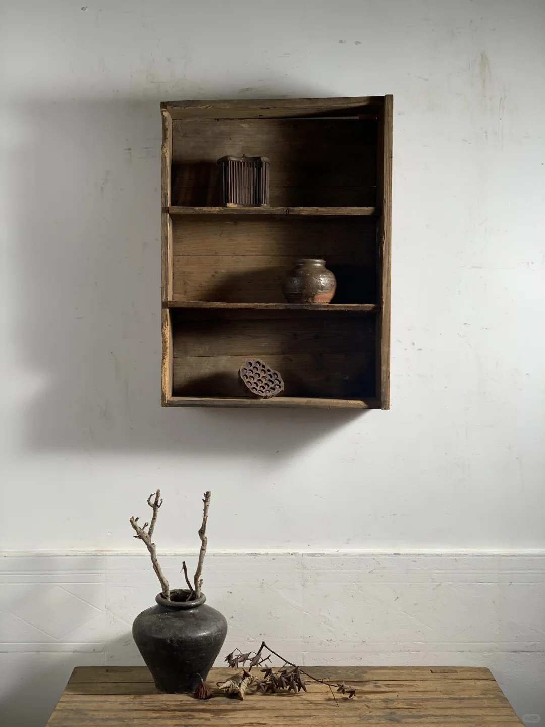 茶具柜、壁挂置物格；民宿、书房极简侘寂壁挂