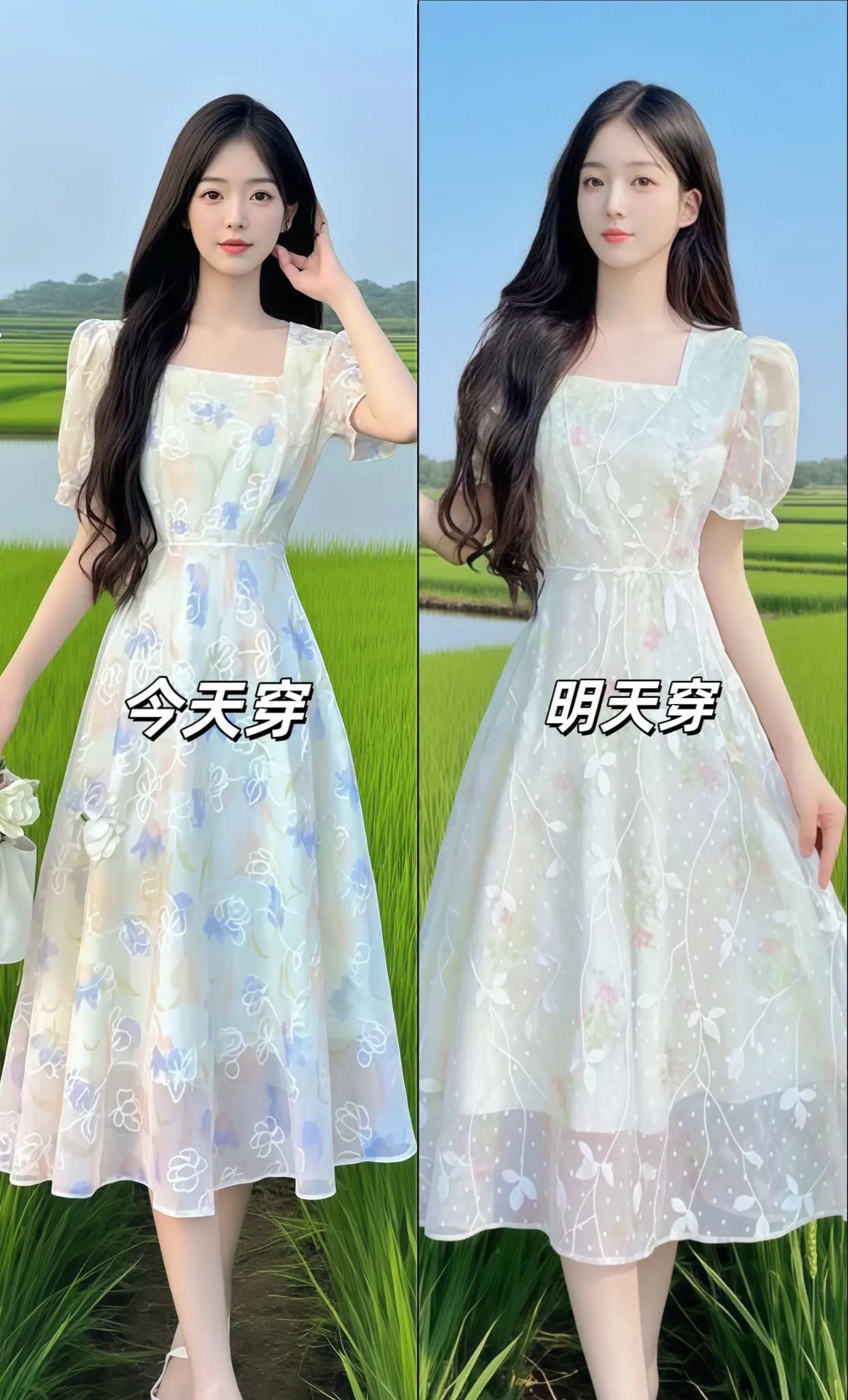 夏季穿搭 碎花裙 仙女裙 气质穿搭 美出高级感