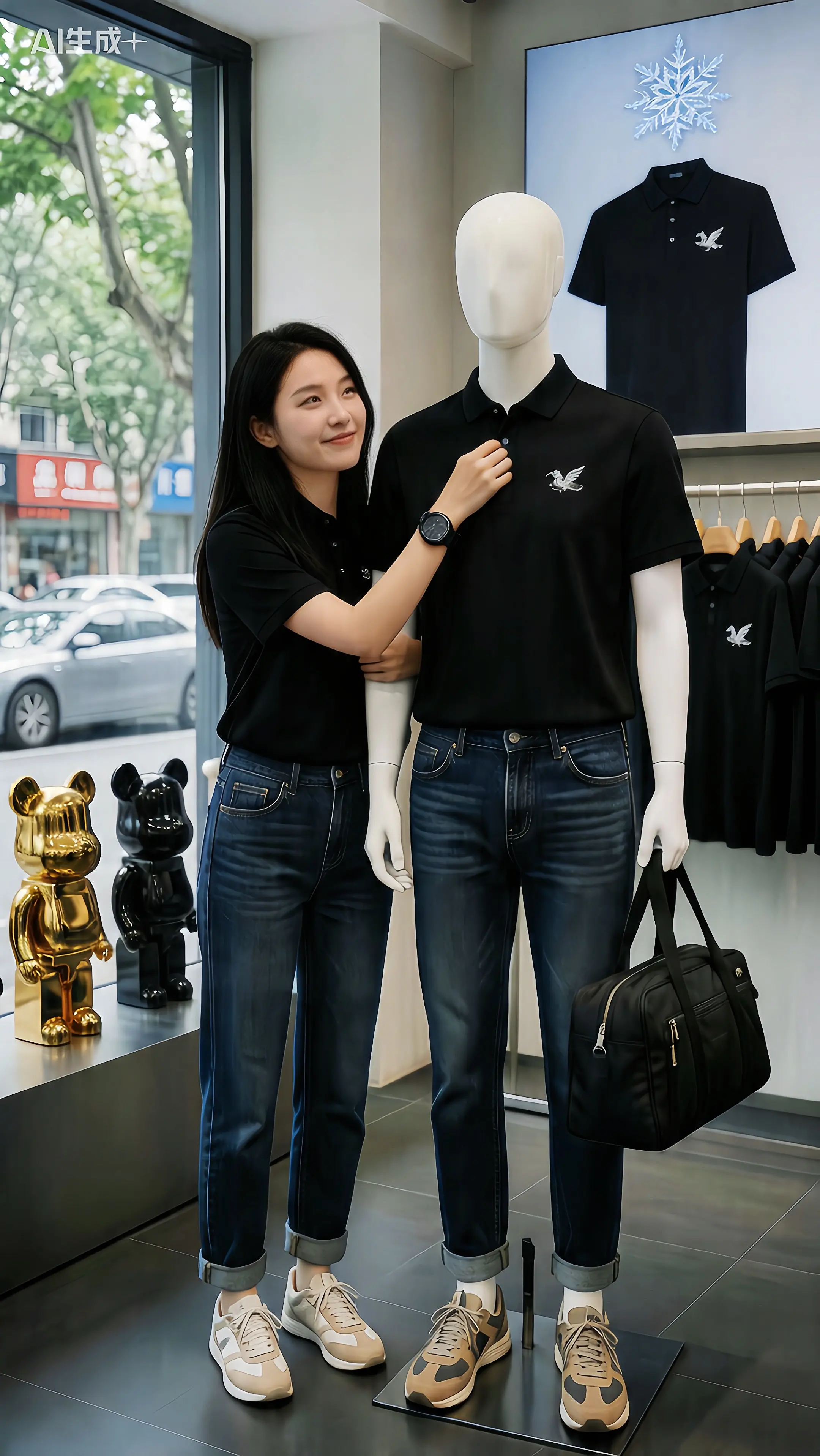 海澜之家情侣POLO衫男女同款