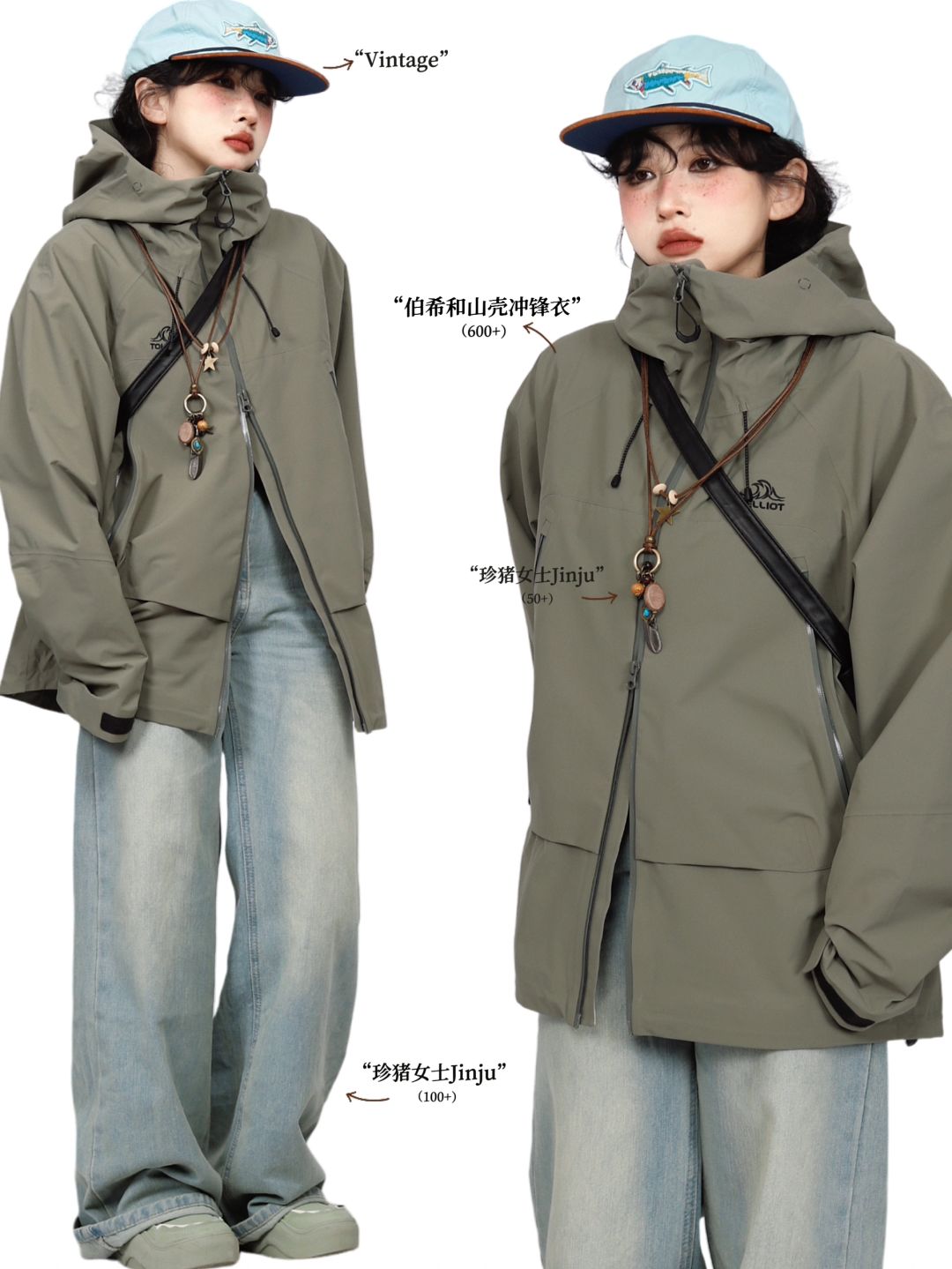 复古outfits｜*日系冲锋衣叠穿look📨少年感