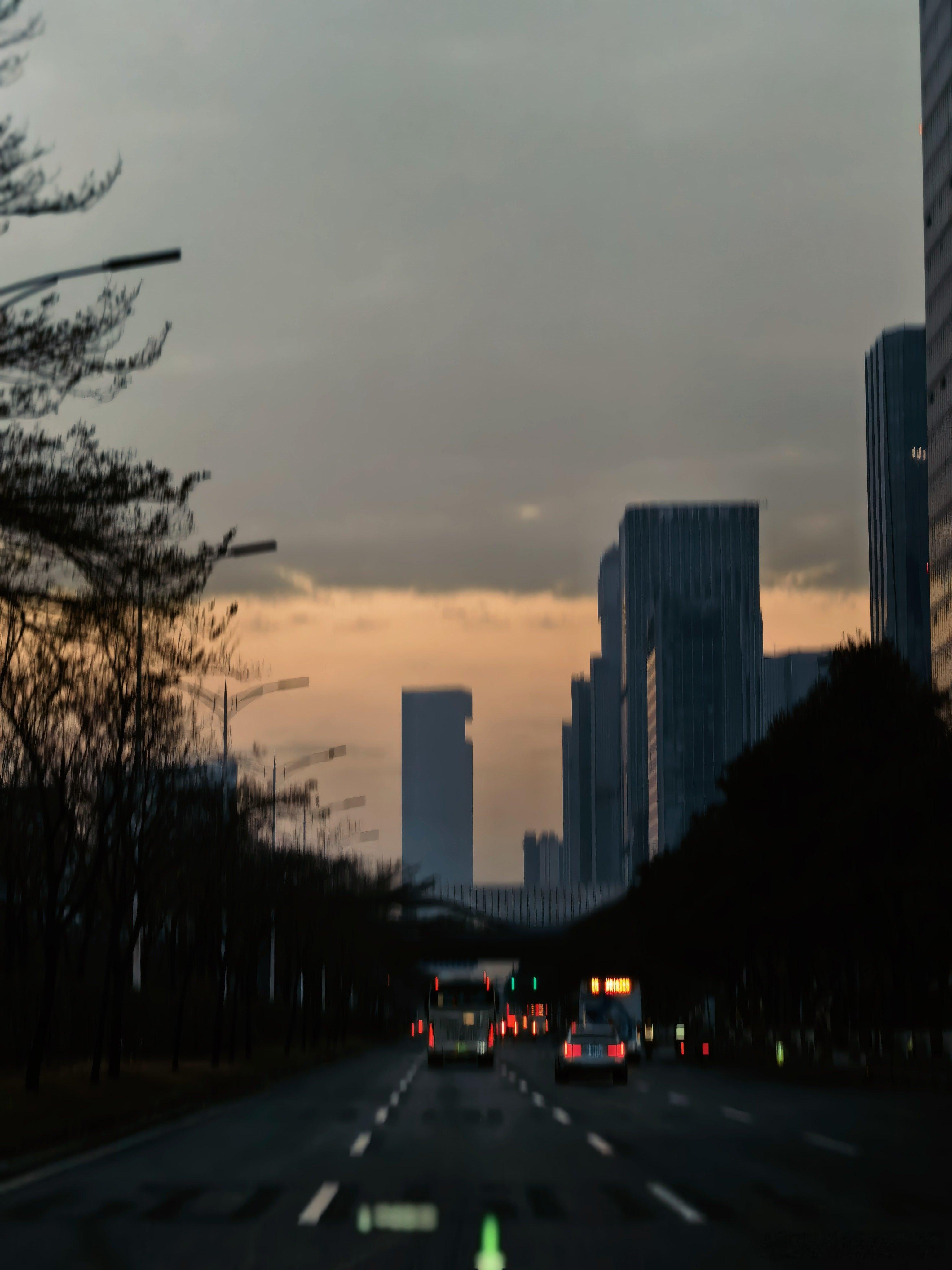 到了迎着朝阳赶路送儿子回去上课