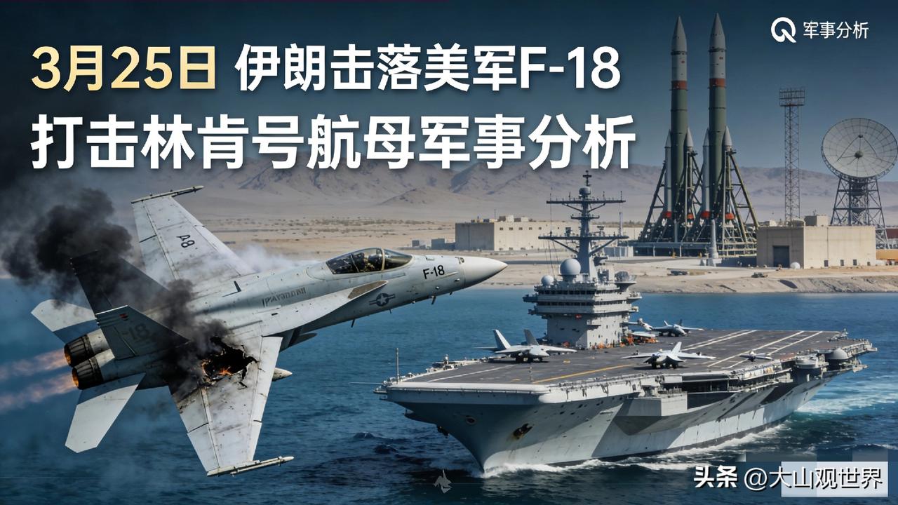 3月25日，伊朗同一天完成两件大事：击落美军F-18、打击林肯号航母。
 
从公