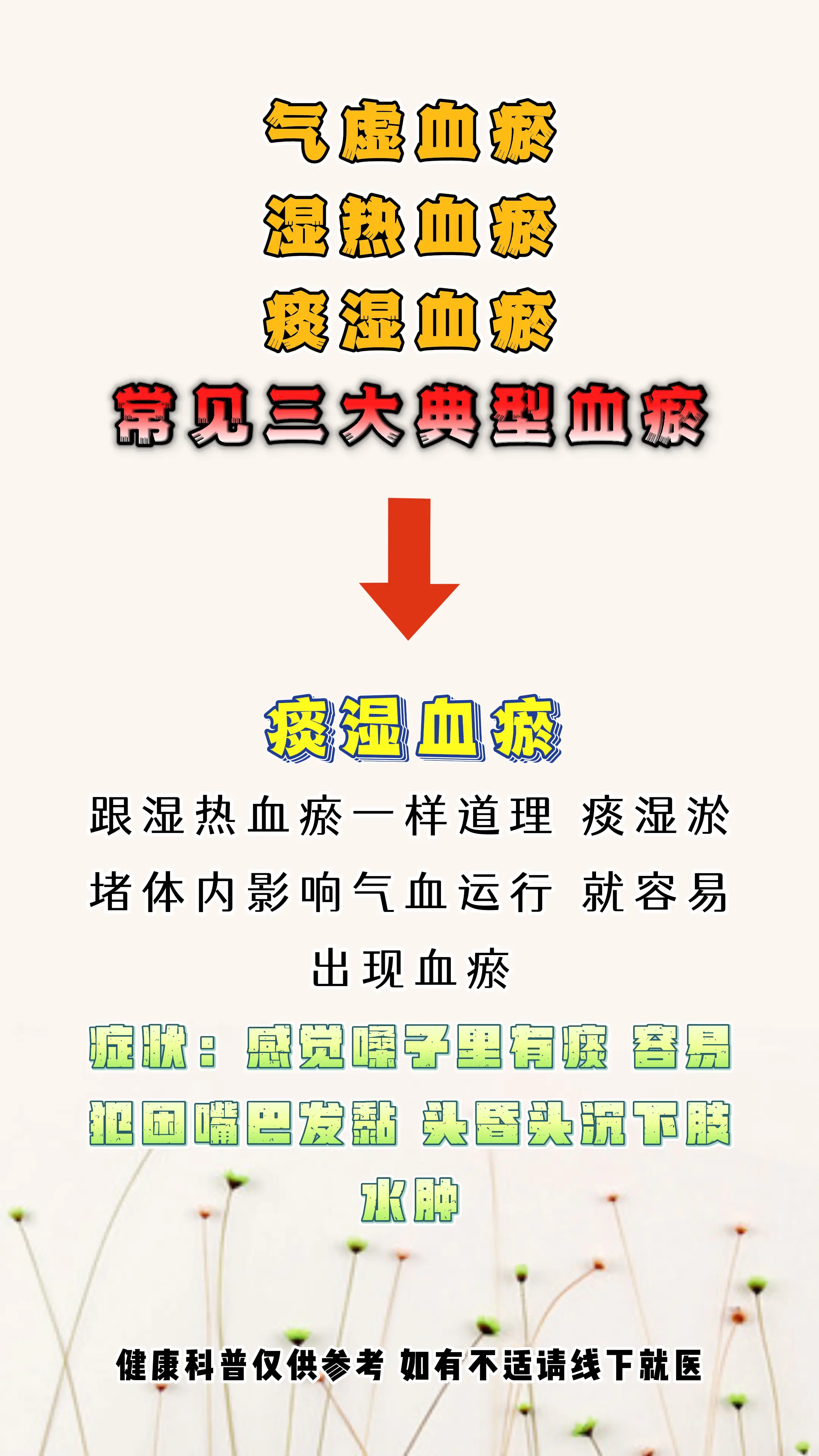 健康科普 血瘀 中医科普 涨知识