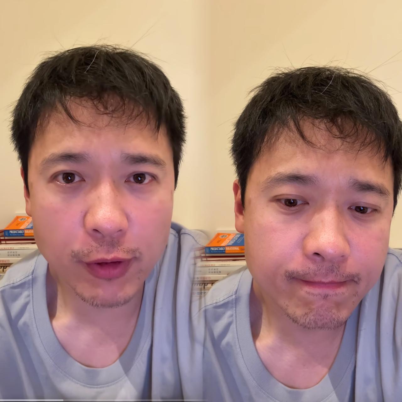 高云翔离婚7年后第一次公开聊到董璇，话才刚说出口，他眼泪就下来了。
他低着头，沉