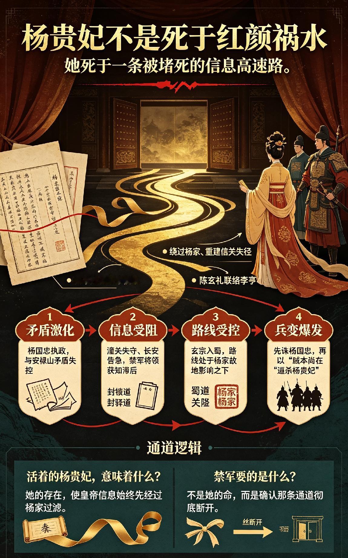 杨贵妃不是死于红颜祸水，是死于一条被堵死的“信息高速路”。

安禄山起兵的口号是