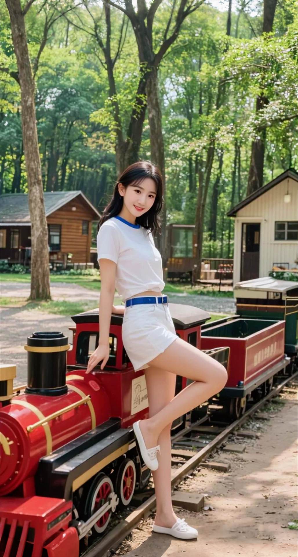 AI扩图 AI甜美随拍