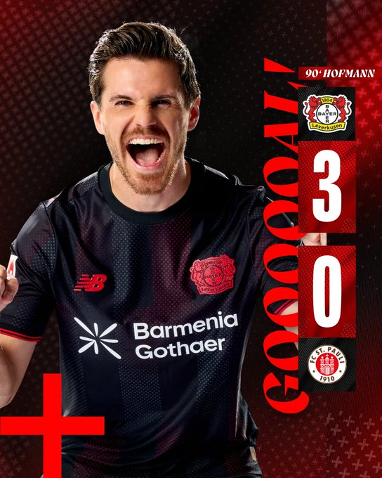 勒沃库森主场3-0圣保利，晋级德国杯半决赛，连续3年闯入德国杯四强。核心信息• 