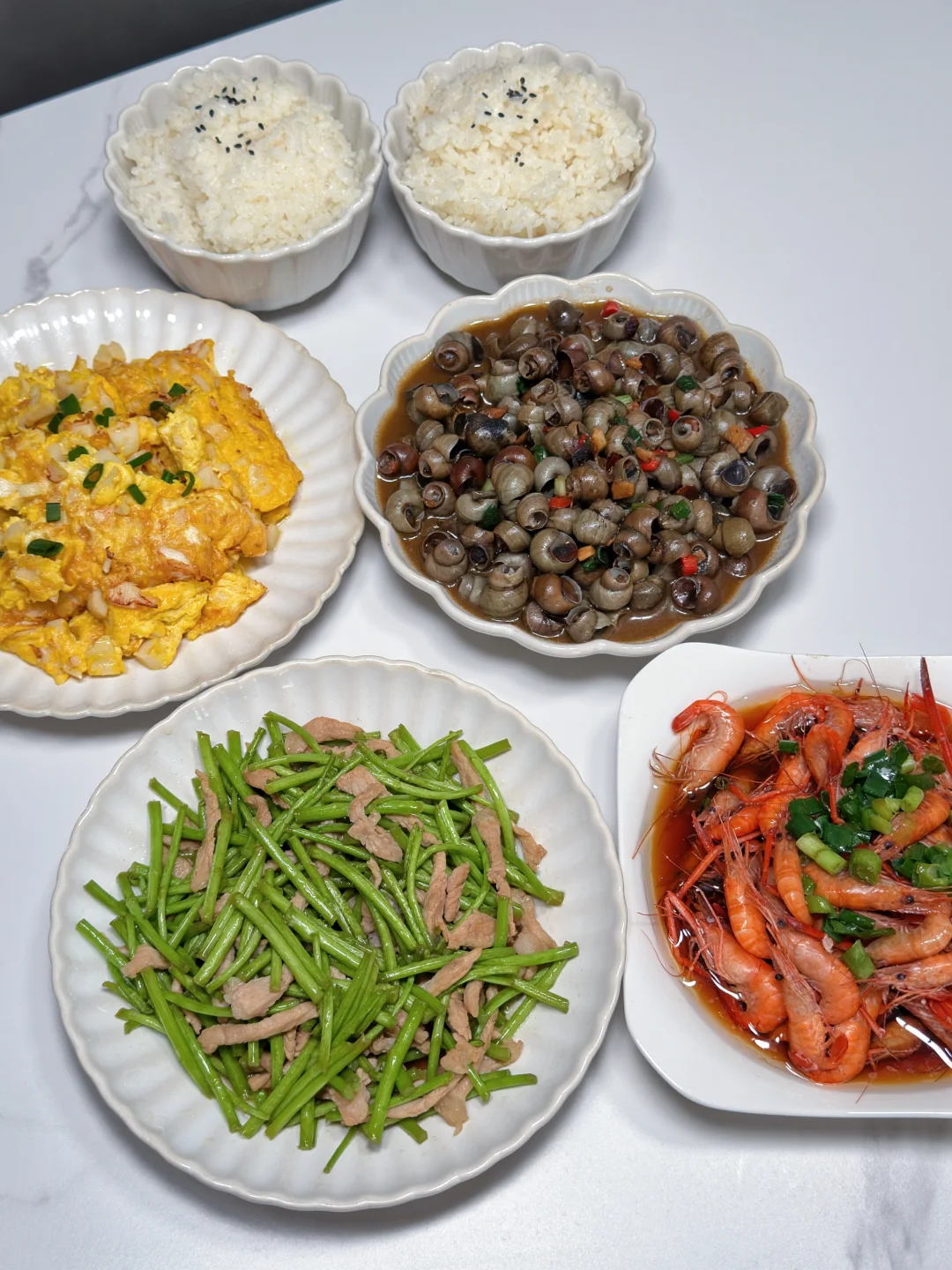 ✅晚餐分享｜春笋焖蛋➕芦蒿炒肉丝➕十三香螺蛳