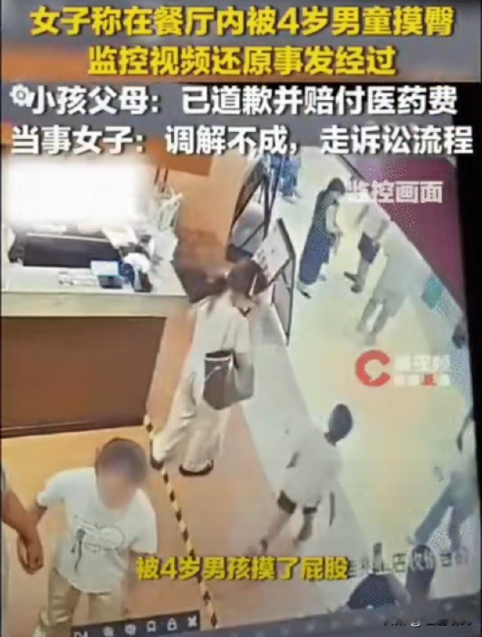 揪着四岁小男孩不放的女子，这次的算盘可是落了空。
平台这边已经出手，涉事女子的账