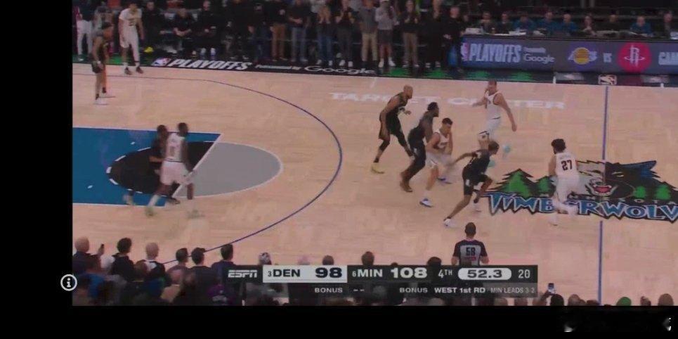 森林狼牛逼，伤了几位大将还能战胜掘金晋级NBA森林狼vs掘金
