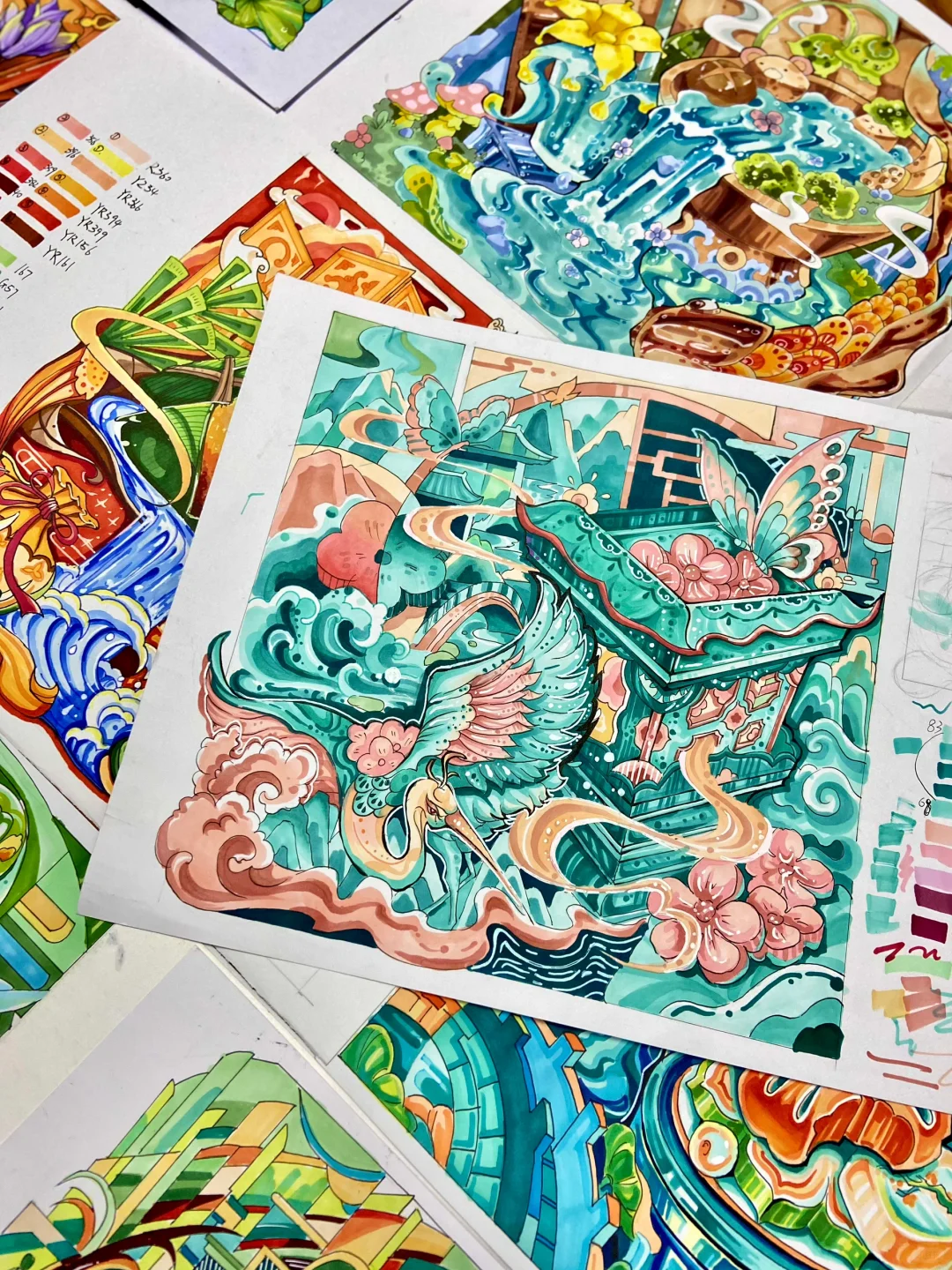 ❗️互补色也能这么清新❓装饰画被玩出花了❗️