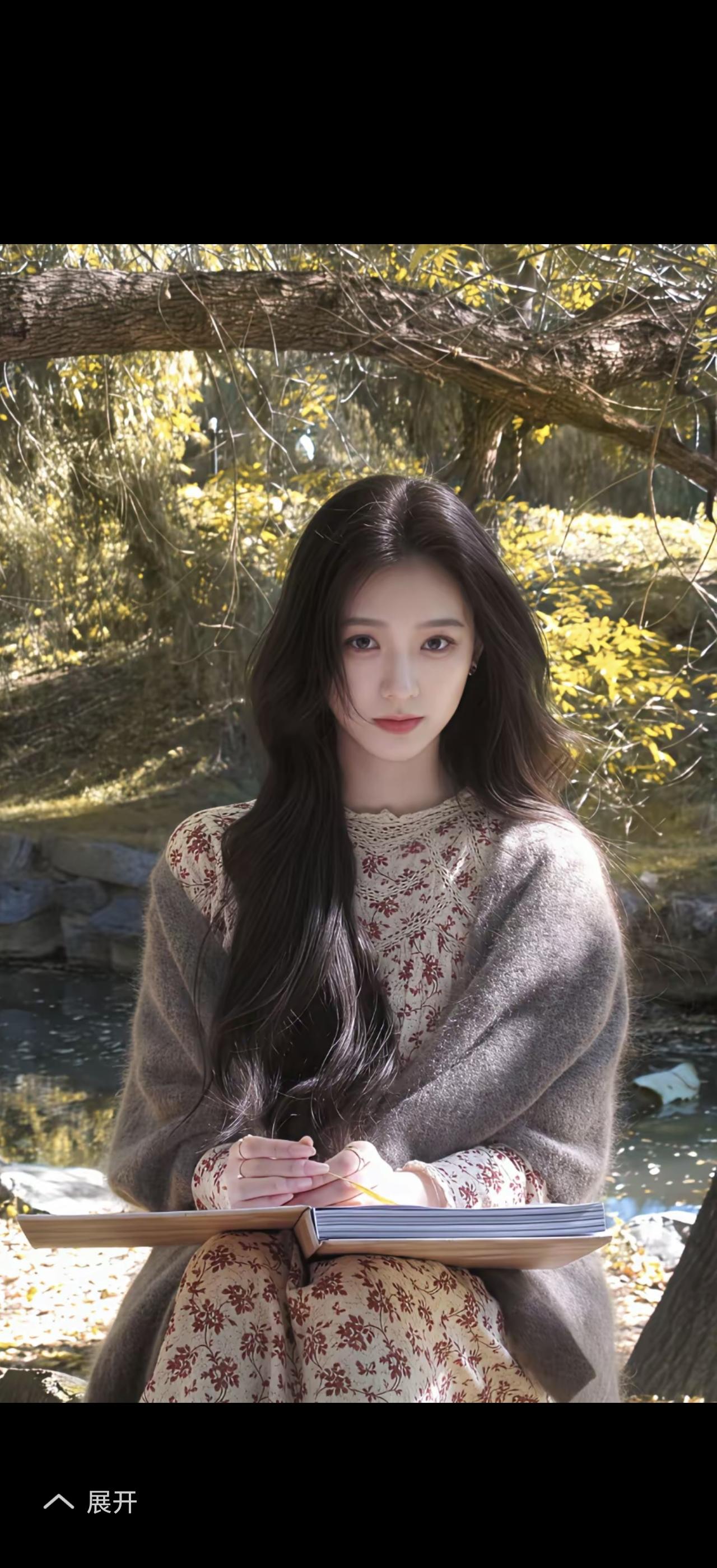 秋日暖阳下，静坐书海，沉浸在知识的海洋里。