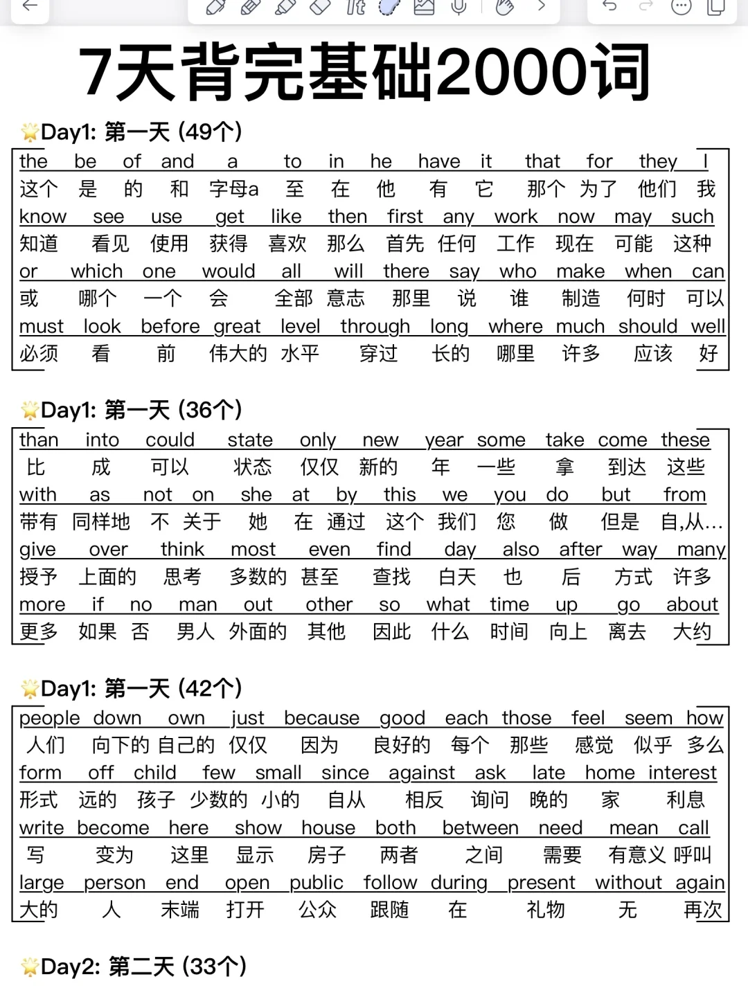 基础差必背！英语基础2000词！暴涨词汇量！
