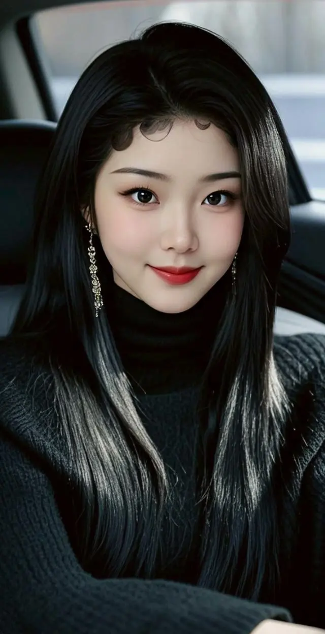 AI黑发女神的风采