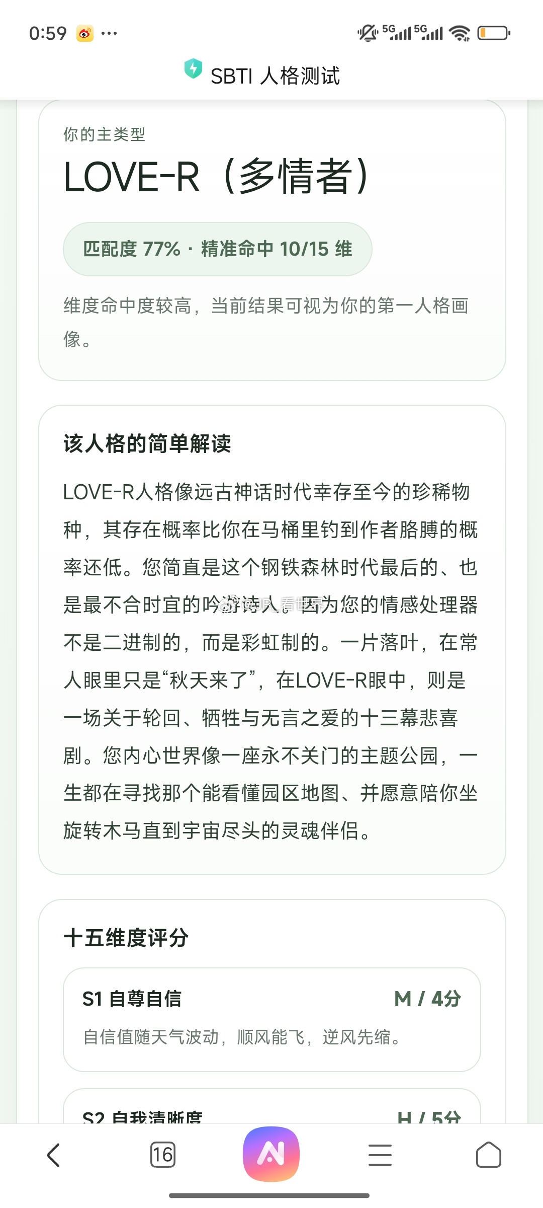 感觉没有什么参考意义，很抽象、很讽刺，问题还挺幽默且让人摸不着头脑，作为双鱼座，