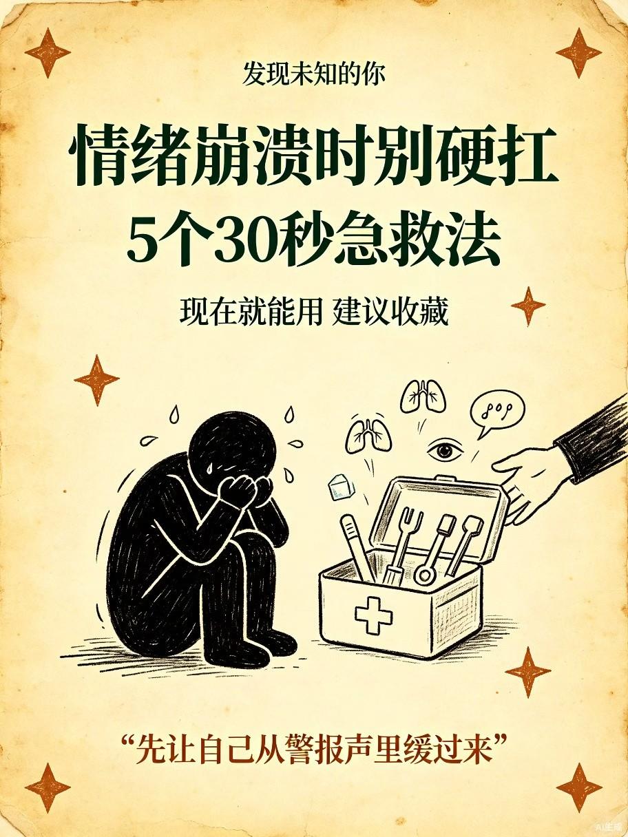 突然情绪就上来了，可能是因为一句话、一件小事，甚至什么都没发生，就是突然崩了。